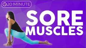 20 minute Relaxing Yoga Stretches for Flexibility & Sore Muscles | Sarah Beth Yoga