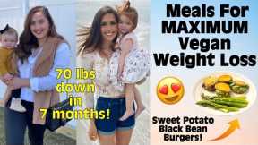 Meals For Maximum Vegan Weight Loss / Plant Based Diet / Starch Solution