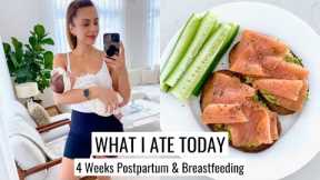 WHAT I ATE TODAY | 4 Weeks Postpartum & Breastfeeding | Annie Jaffrey