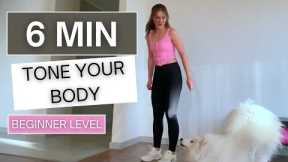 6 MIN FULL BODY TONE WORKOUT / EASY AND FUN / BEGINNER LEVEL / MIA LOVE