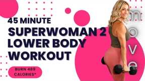45 MINUTE SUPERWOMAN LEG DAY 2 | Intense Leg and Plyometric Workout