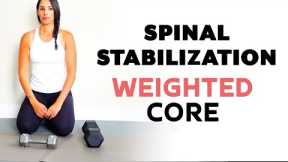 7-Min Weighted Core Spinal Stabilization Workout | Day 18 of REBUILD