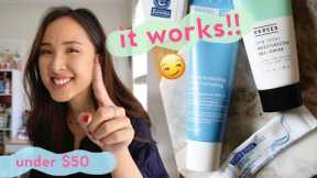4 Step OILY, ACNE & BLACKHEAD Routine UNDER $50!