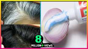 White Hair To Black Hair Naturally in Just 4 Minutes Permanently ! 100% Works !! Pure Beauty Tips