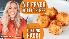 FUELING HACKS // ROASTED GARLIC MASHED POTATOES // AIR FRYER POTATO PUFFS #shleeshealthjourney