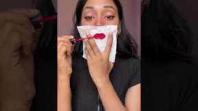 Lipstick hack using tissue 💋💄#shorts #youtubeshorts #hacks #makeup #makeuphacks #missgarg
