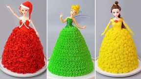 DISNEY PRINCESS  👑 Awesome Birthday Cake Ideas 🌹 Tsunami Cake | Satisfying Cake #9