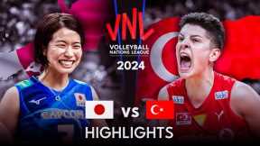 🇯🇵 JAPAN vs TURKIYE 🇹🇷 | Highlights | Women's VNL 2024