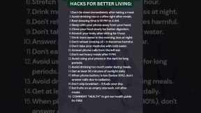 Doctors Don’t Tell You These Daily Health Hacks