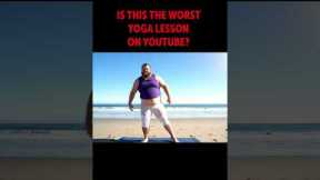 IS THIS THE WORST YOGA LESSON ON YOUTUBE?? #yoga #yogafail