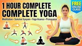 1 Hour Complete Yoga Class For Beginners | Full Body Yoga Workout | Yoga For Health